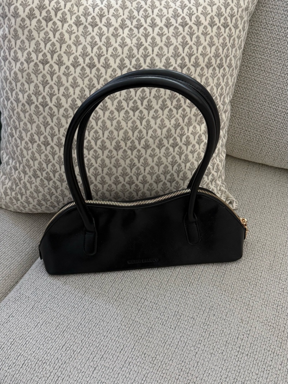 Melie Bianco Dakota Shoulder Bag with Gold Zip